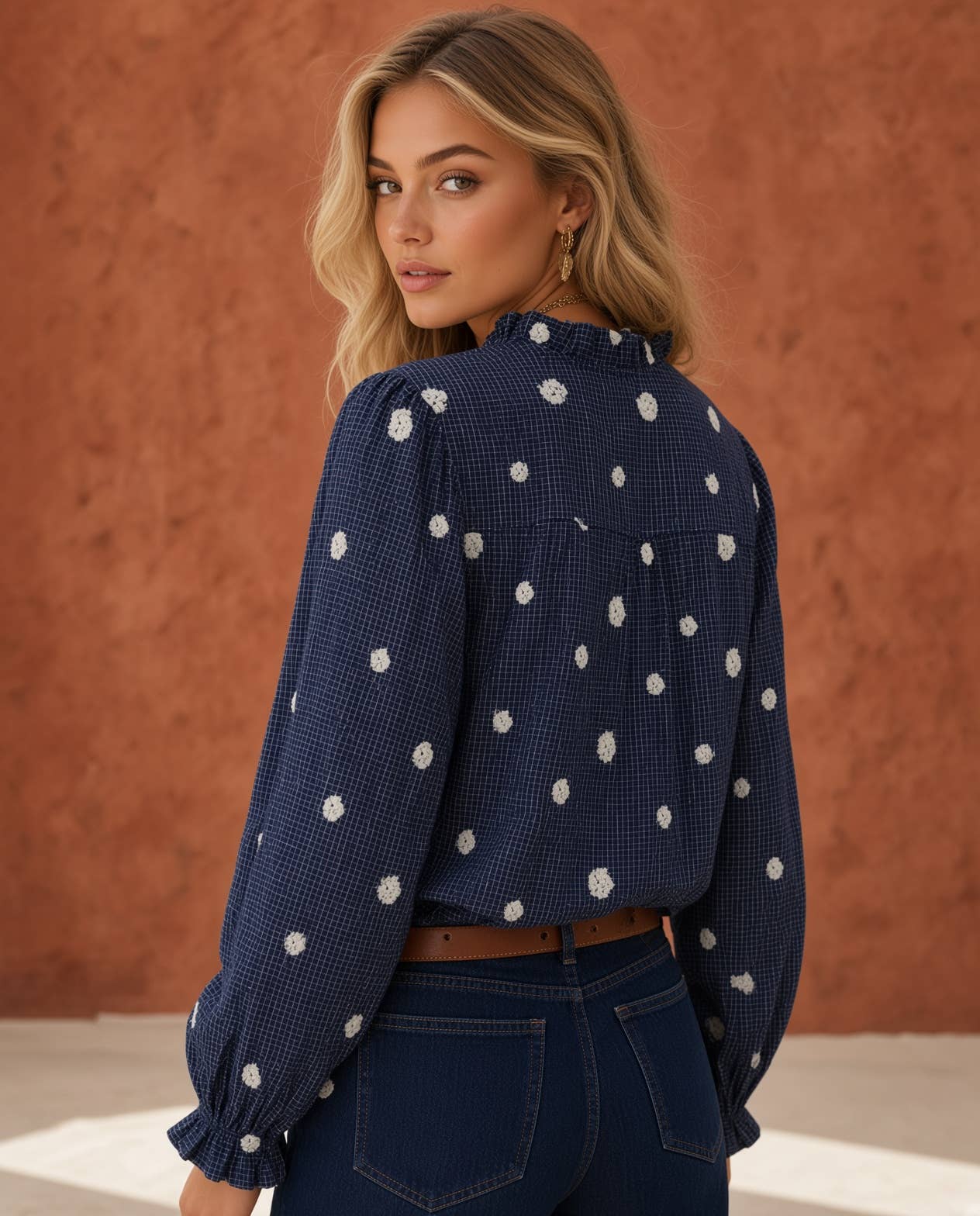 Lorina shirt in Navy