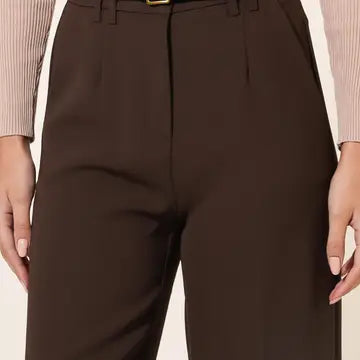 Wide Leg Trousers in Coffee