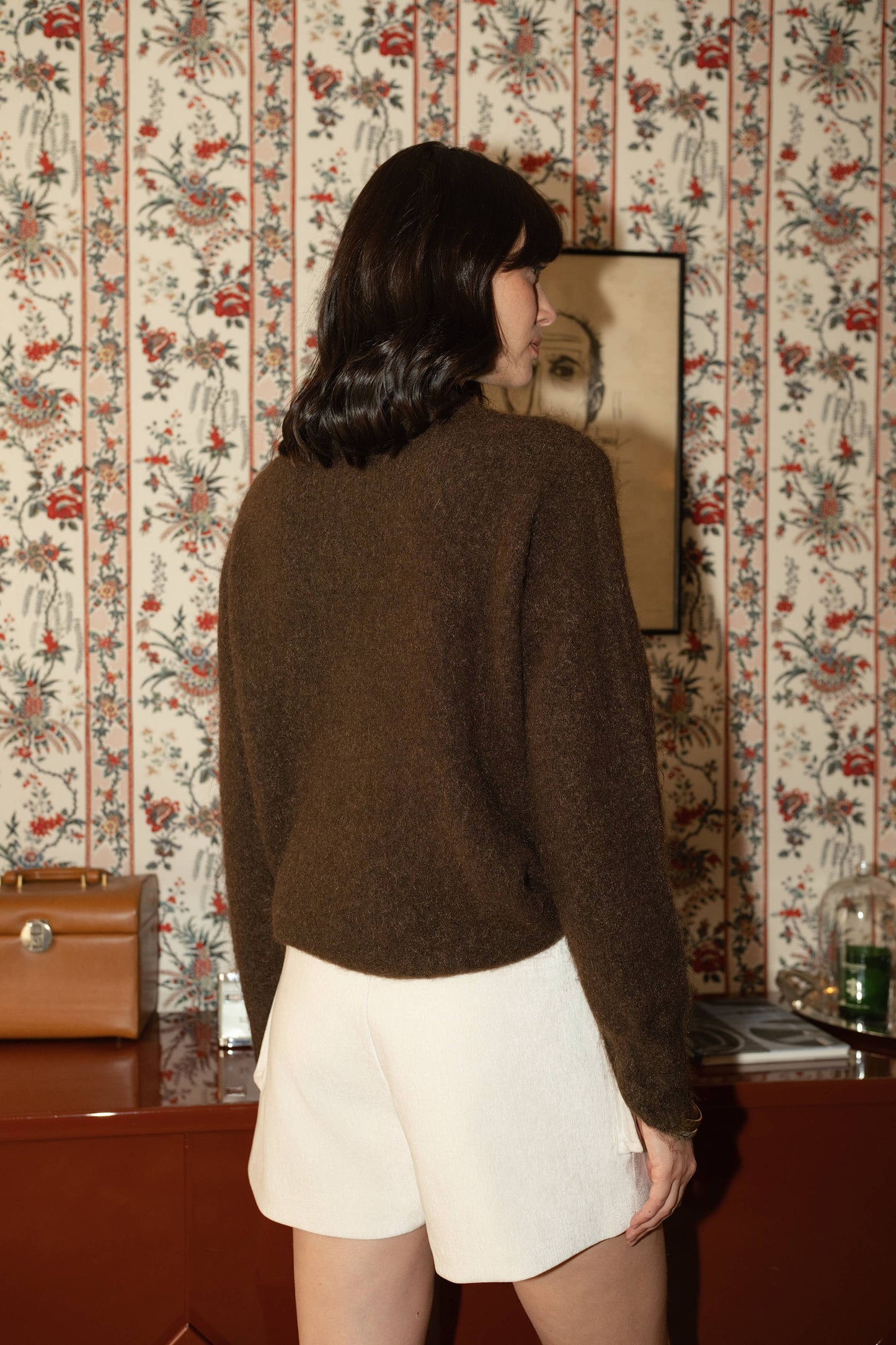 Soft wool sweater in Coffee