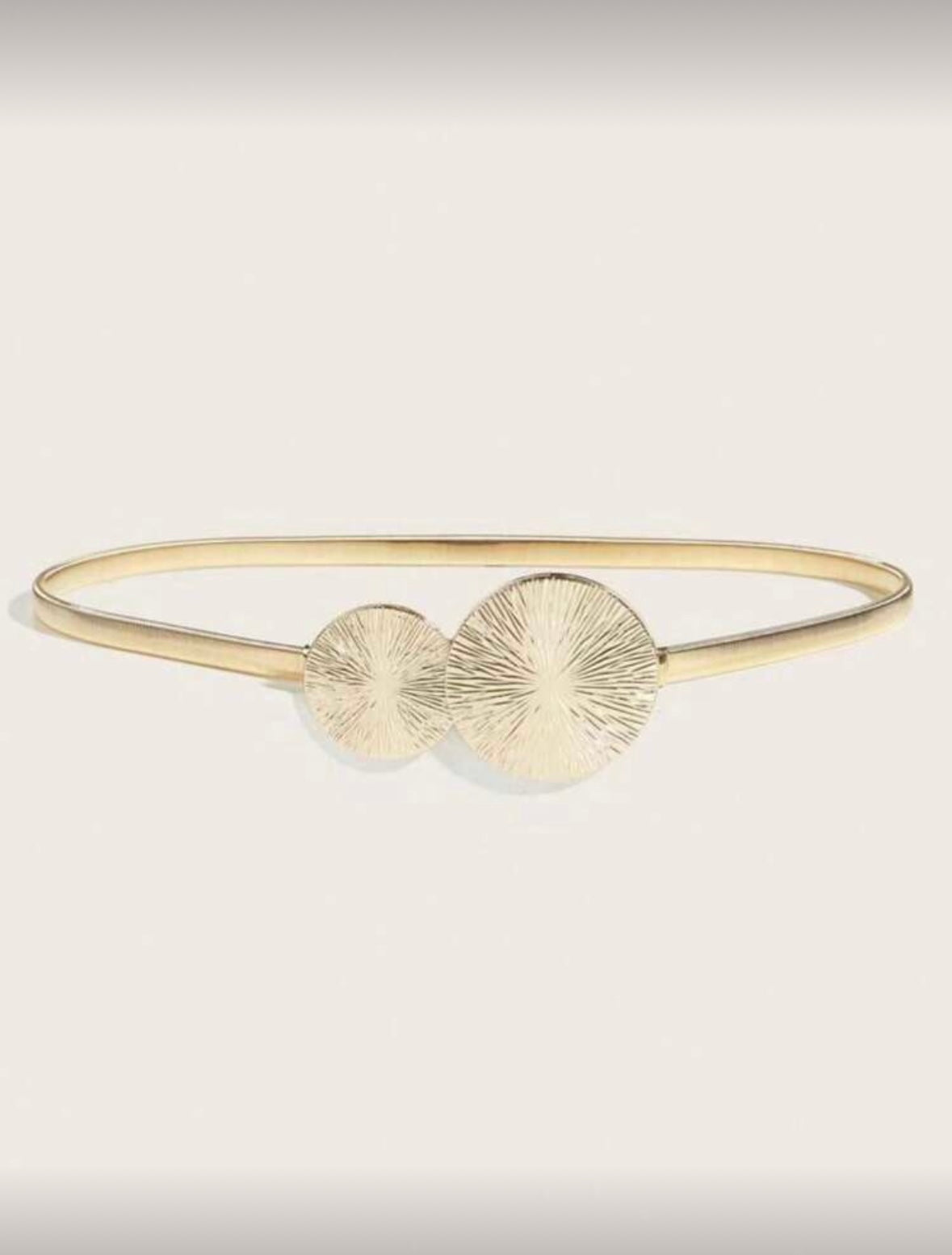 Gold elasticated waist belt