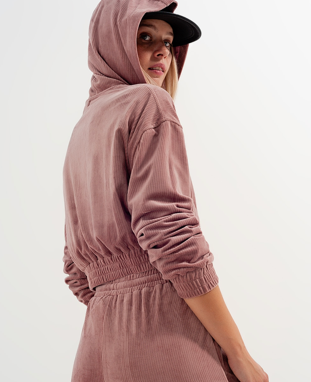 Quarter Zip Jumper in Rose