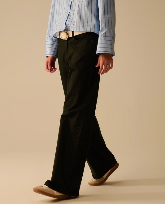 Straight Trousers in black