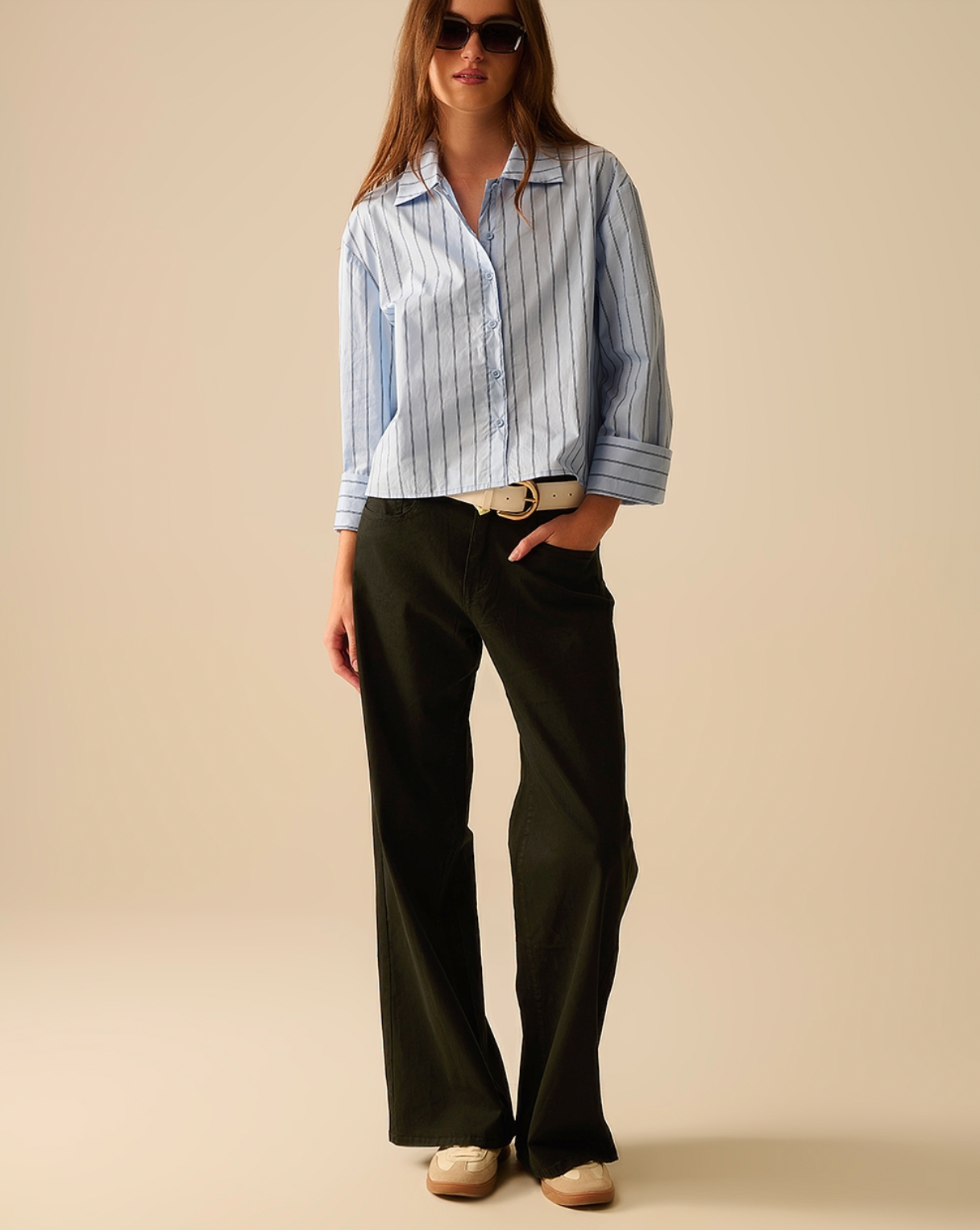 Straight Trousers in black