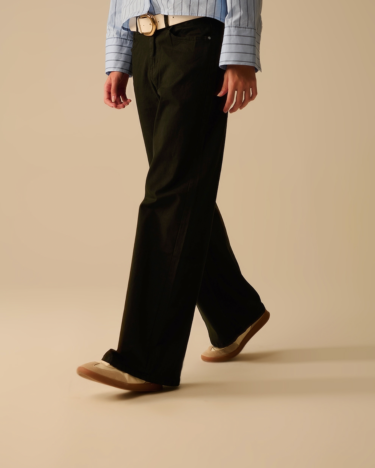 Straight Trousers in black
