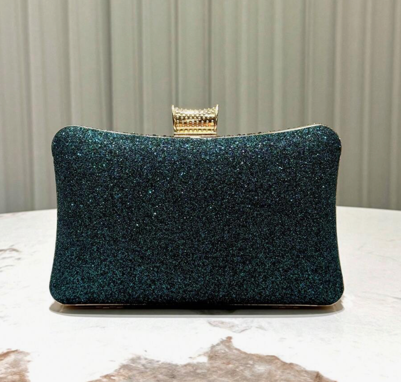Embellished Clutch Bag in Green