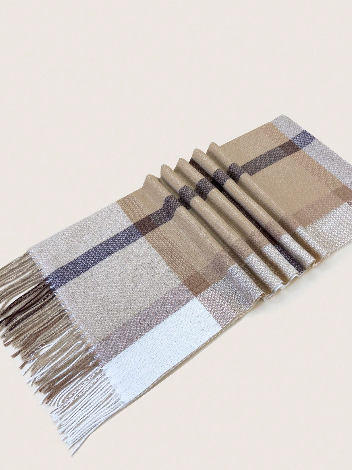 Plaid Scarf in Neutral