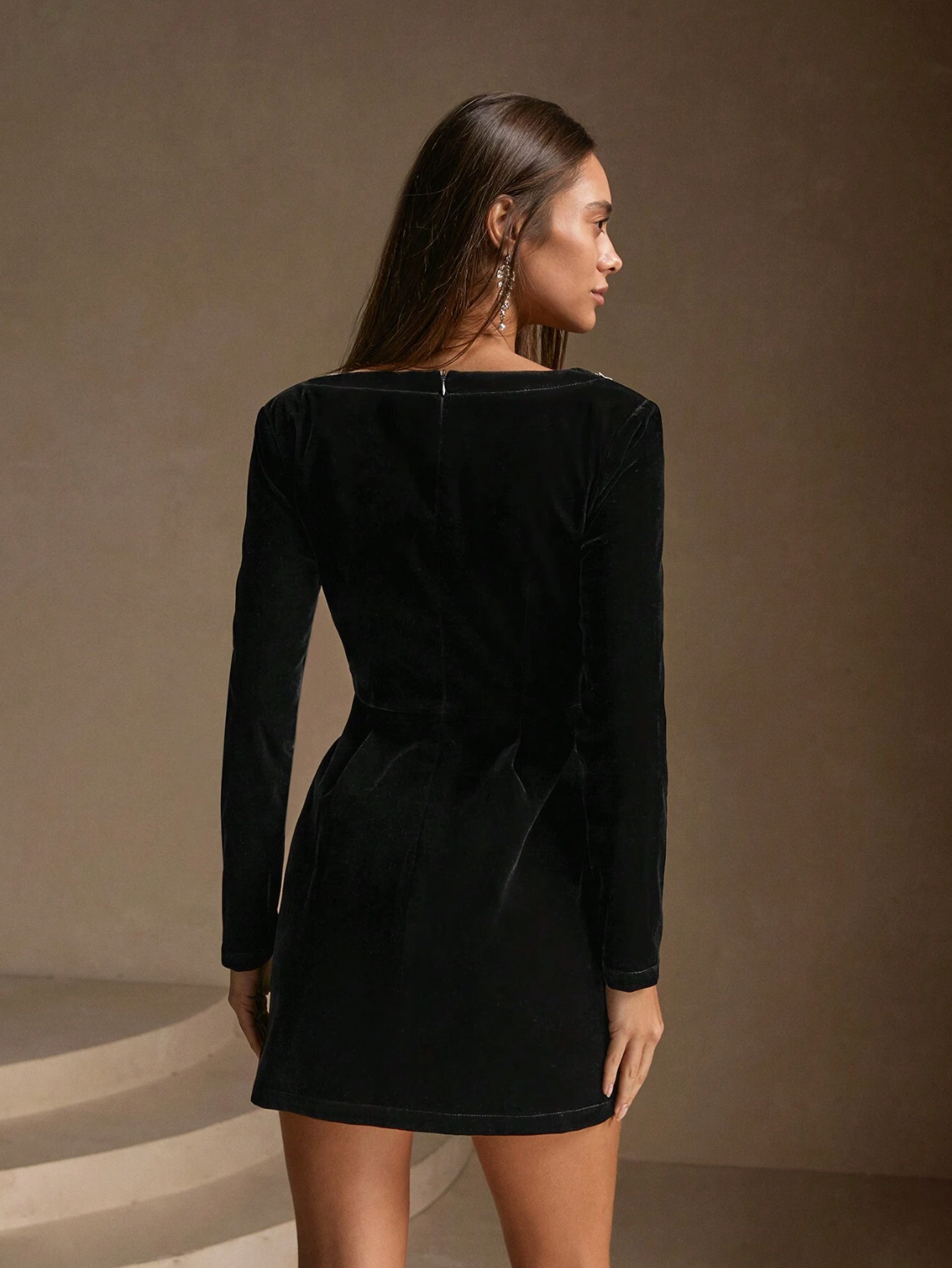 Velvet Mini dress in Black