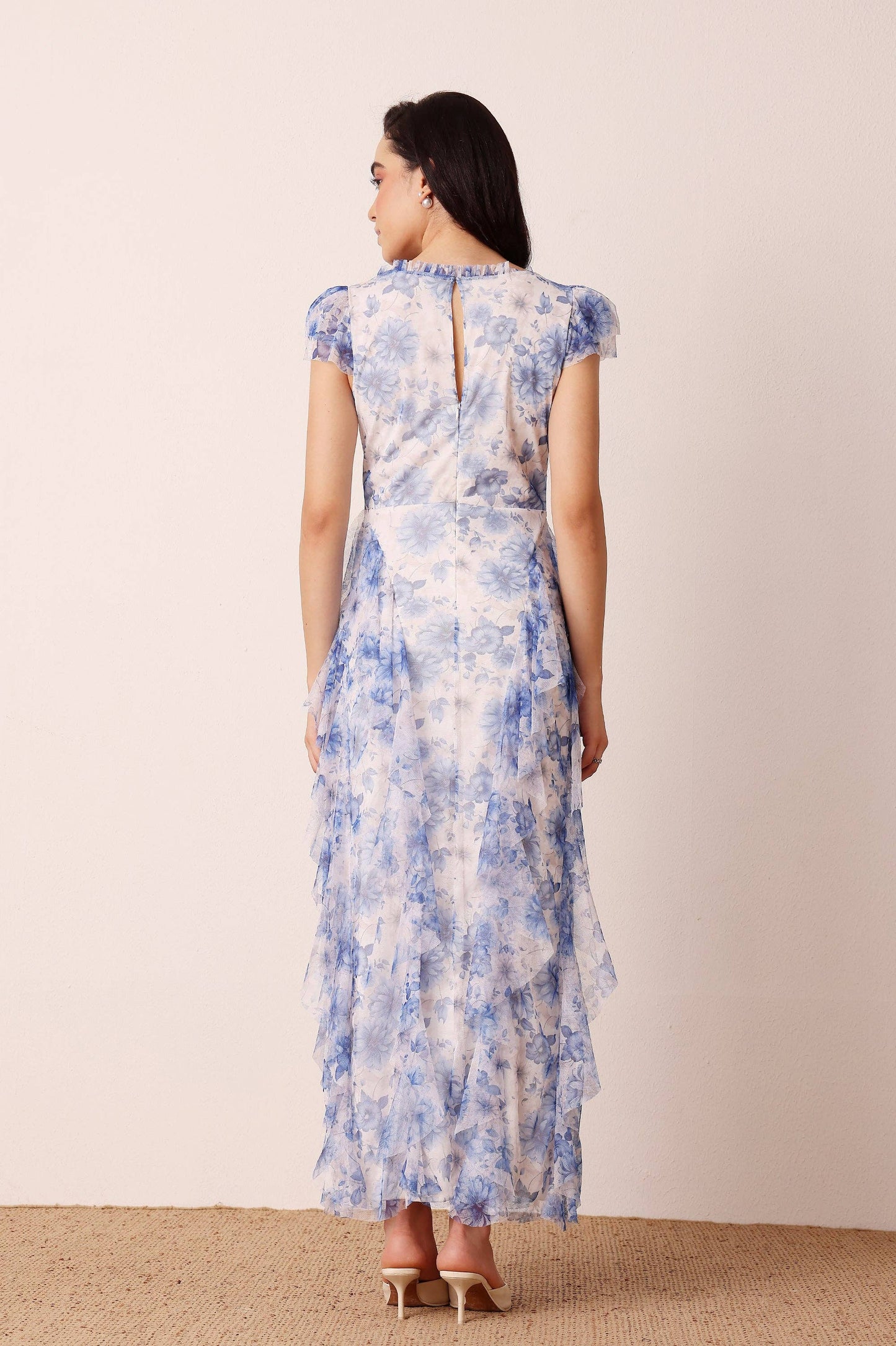 Melody Maxi Dress in Blue Floral