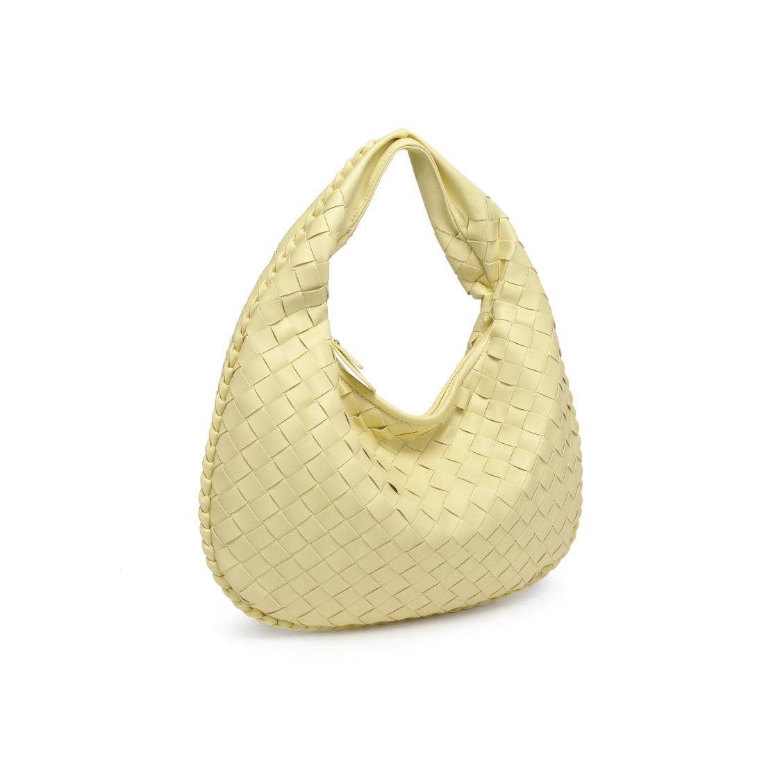 Wendy Woven Shoulder Bag: Butter