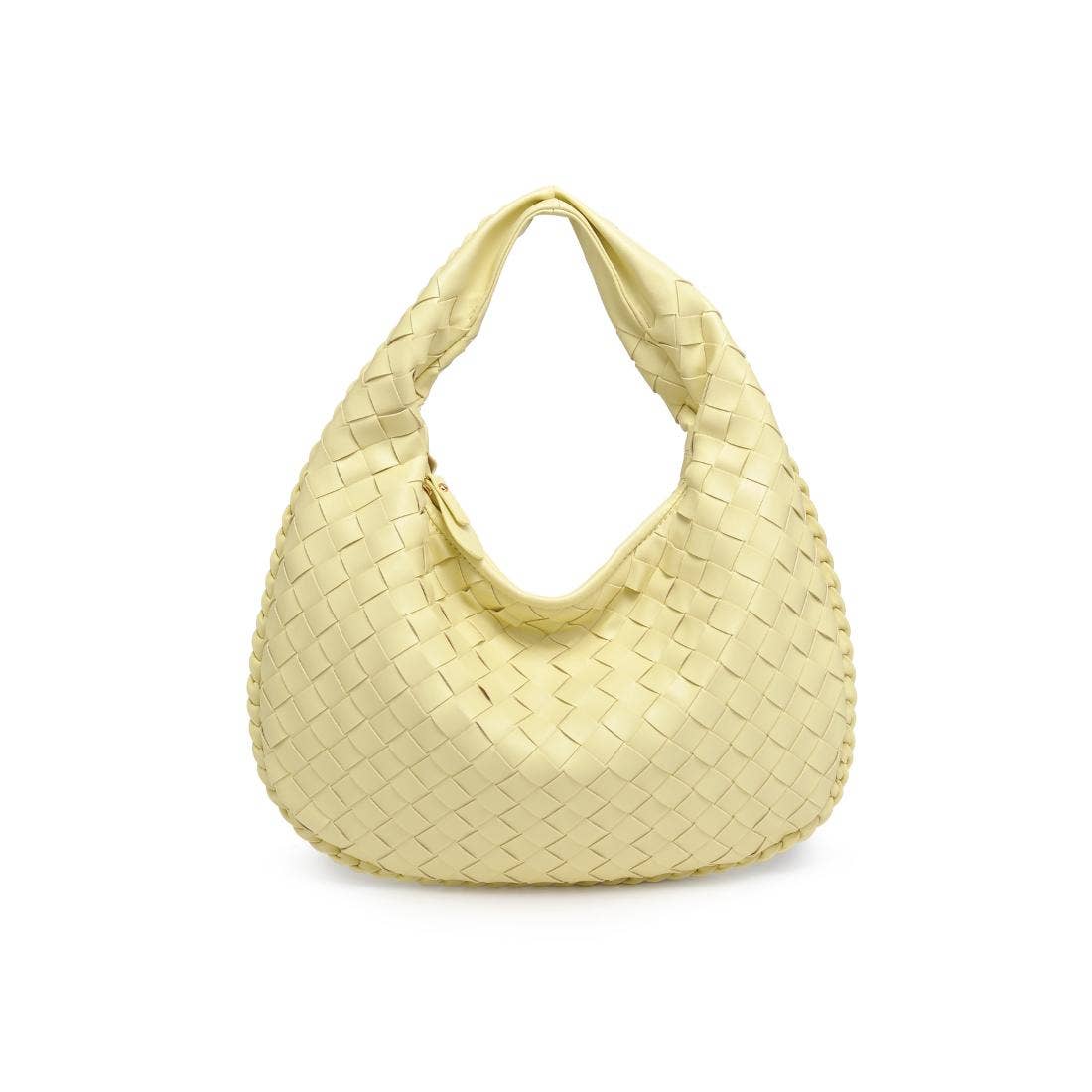 Wendy Woven Shoulder Bag: Butter