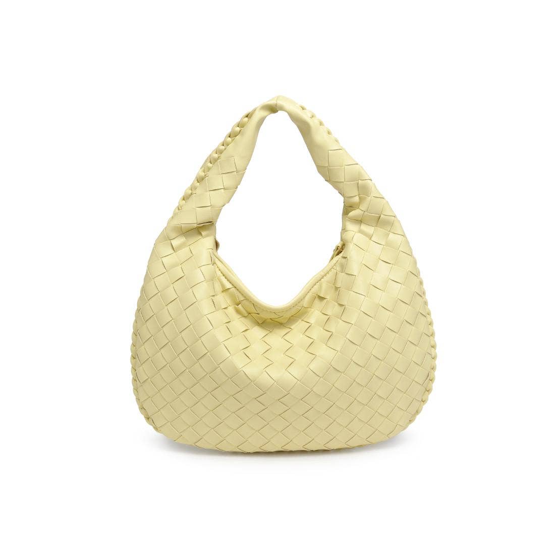 Wendy Woven Shoulder Bag: Butter