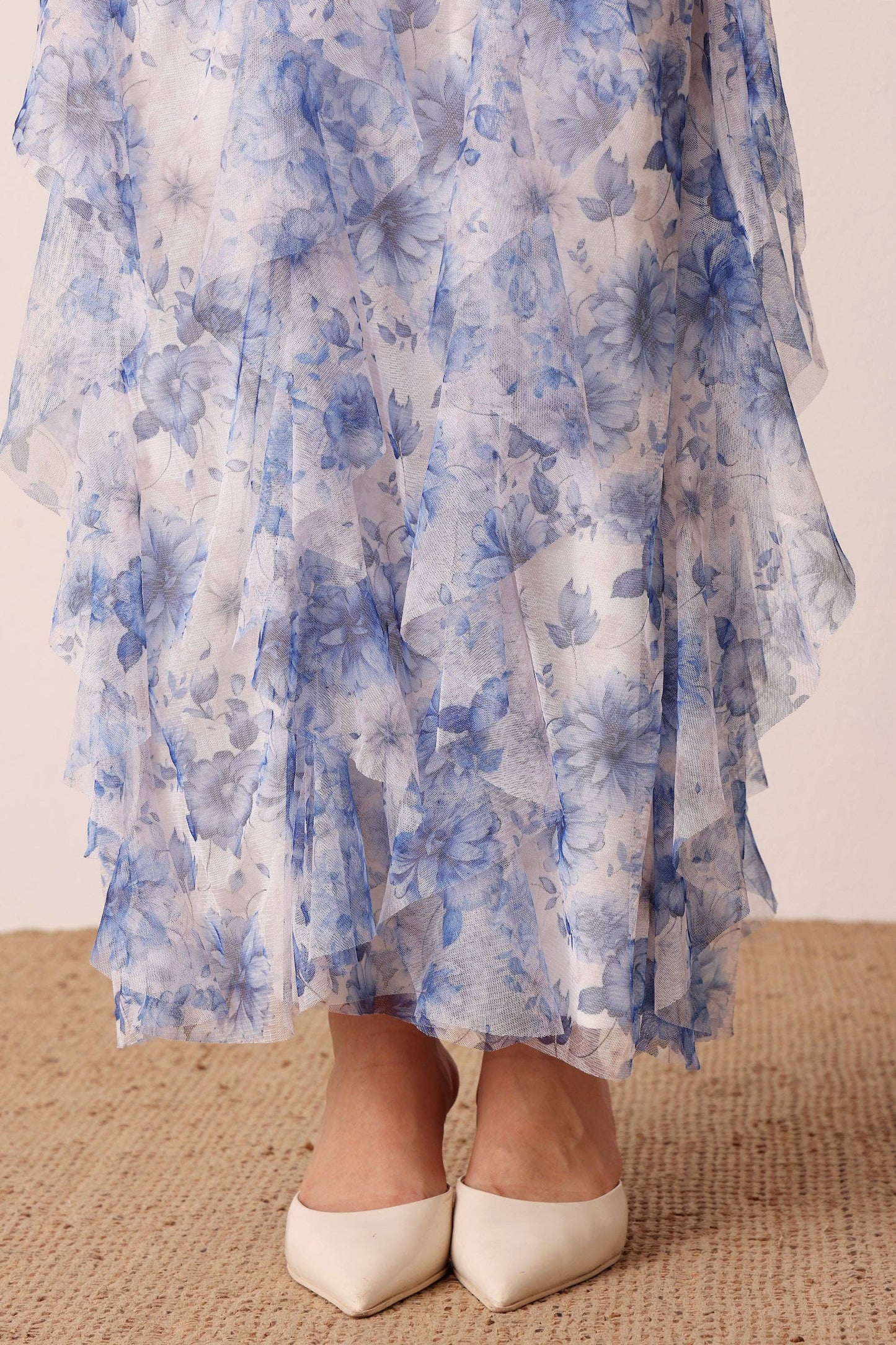 Melody Maxi Dress in Blue Floral