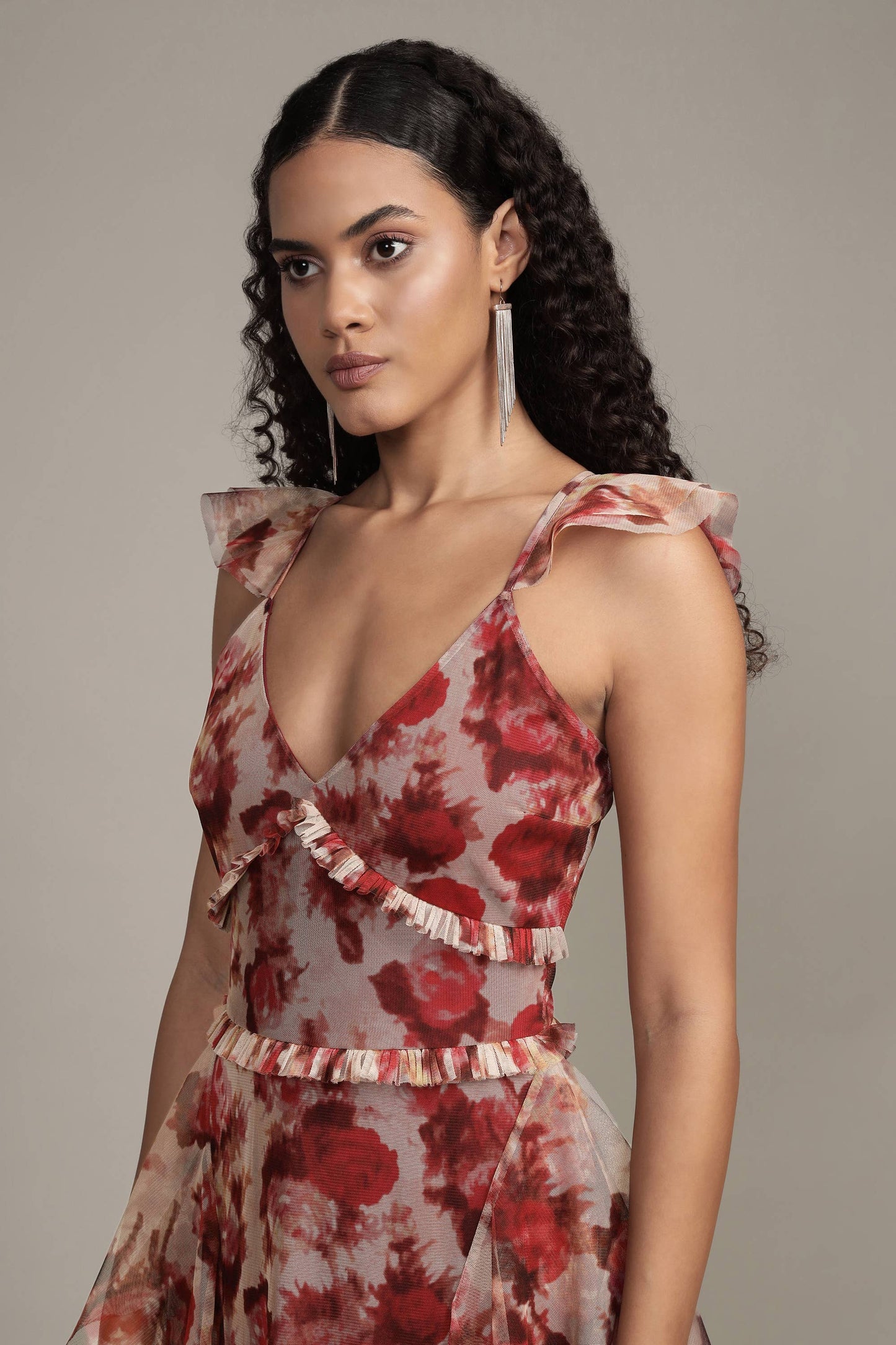 Malin Maxi Dress in Rose Floral