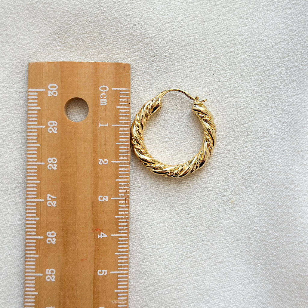 Nina 18k Gold Plated Twisted Hoops