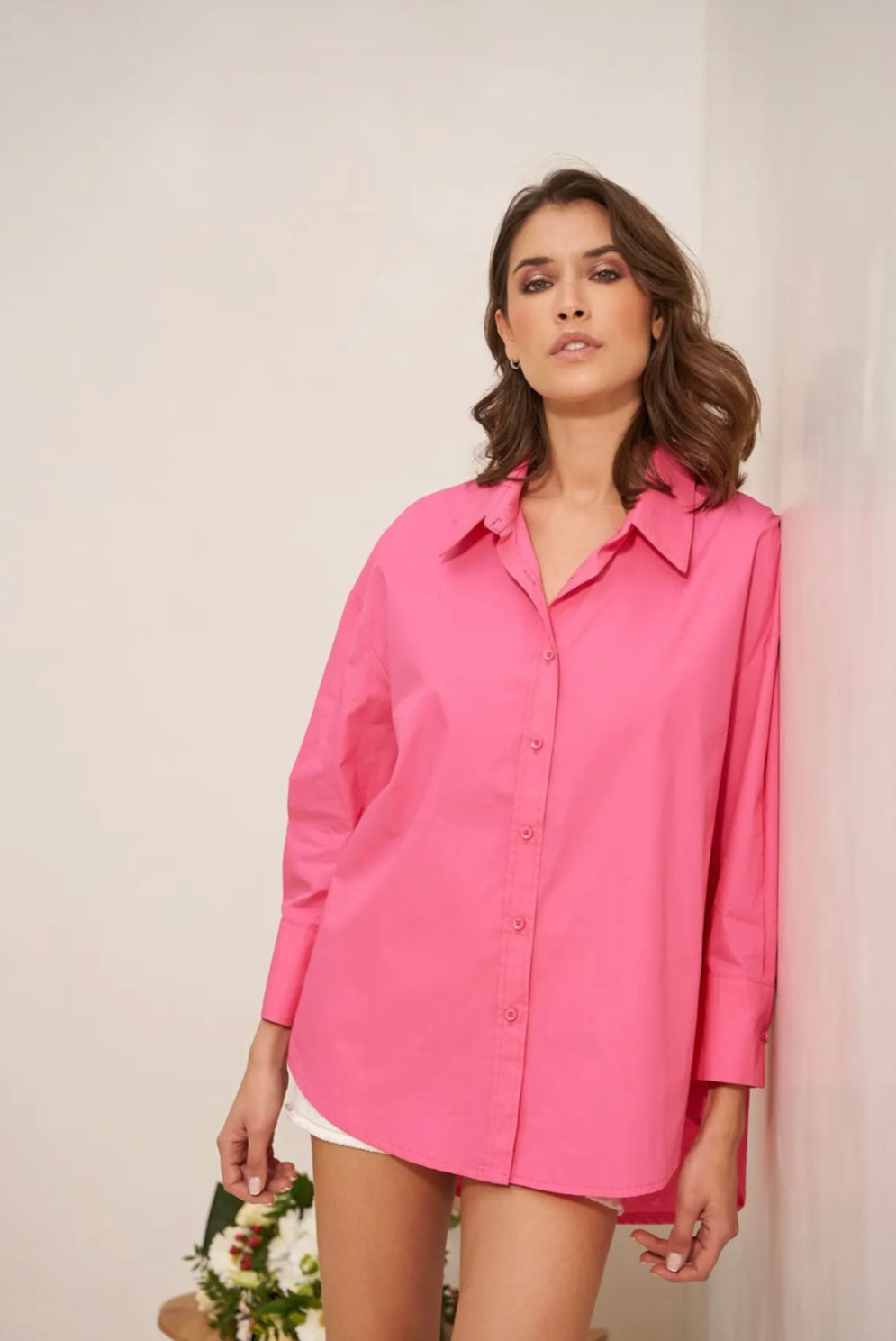 Oversized Shirt in Fuchsia