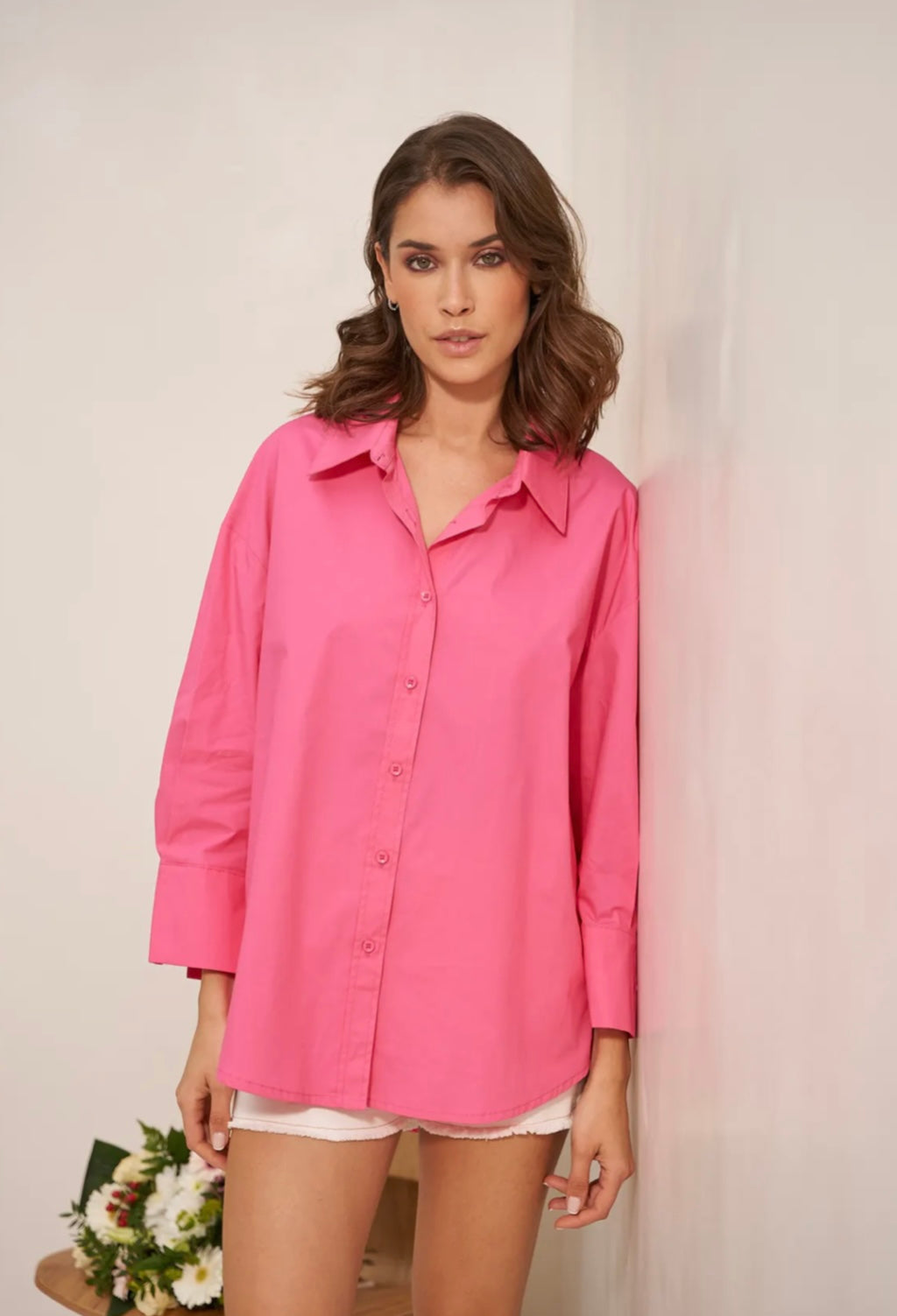 Oversized Shirt in Fuchsia