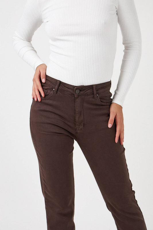 Elia Straight Jeans - Ana & Lucy: Dark brown