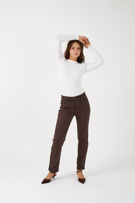Elia Straight Jeans - Ana & Lucy: Dark brown