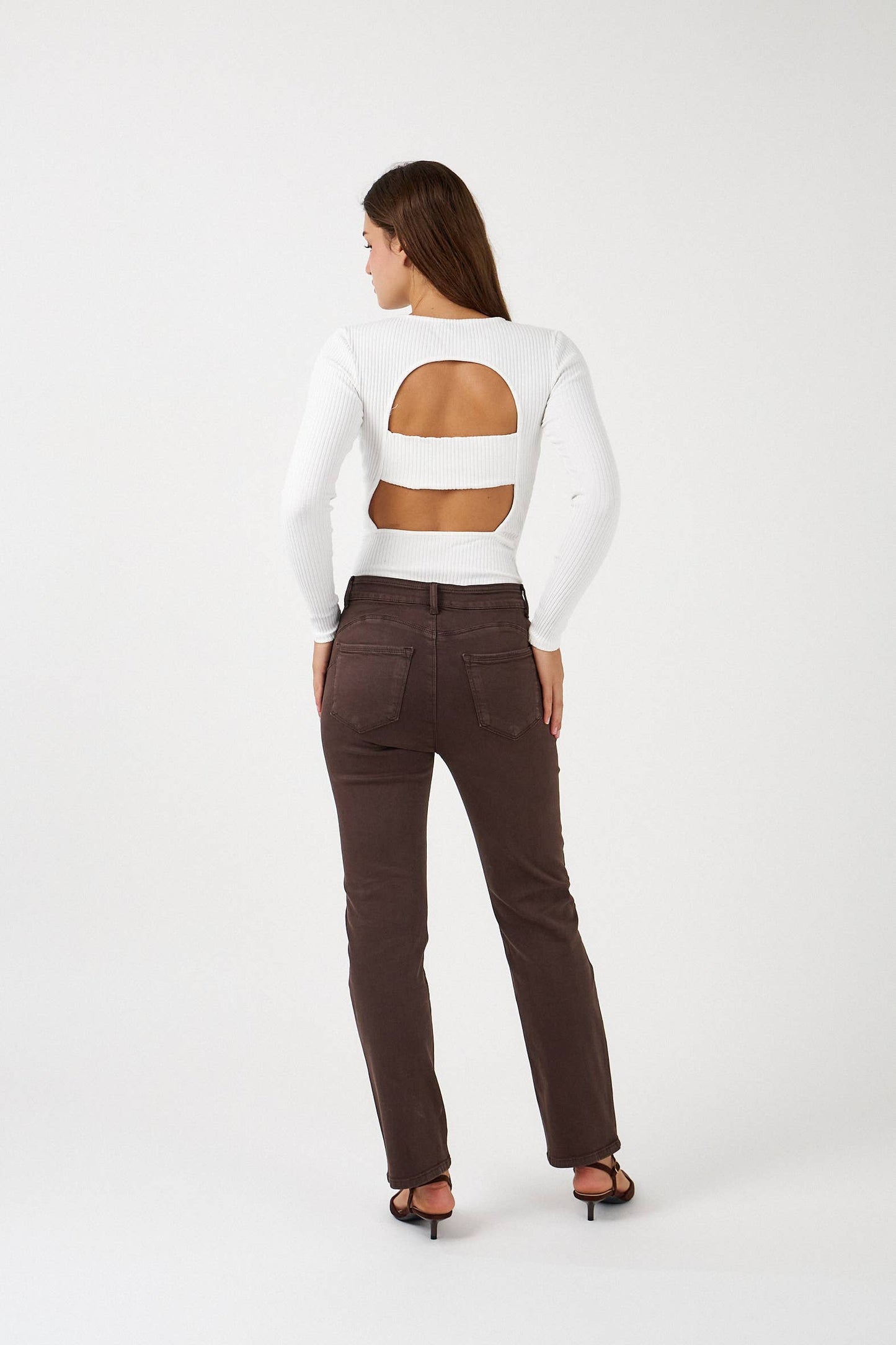 Elia Straight Jeans - Ana & Lucy: Dark brown