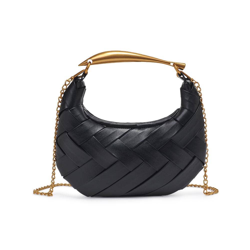 Ursula Woven Crossbody: Black