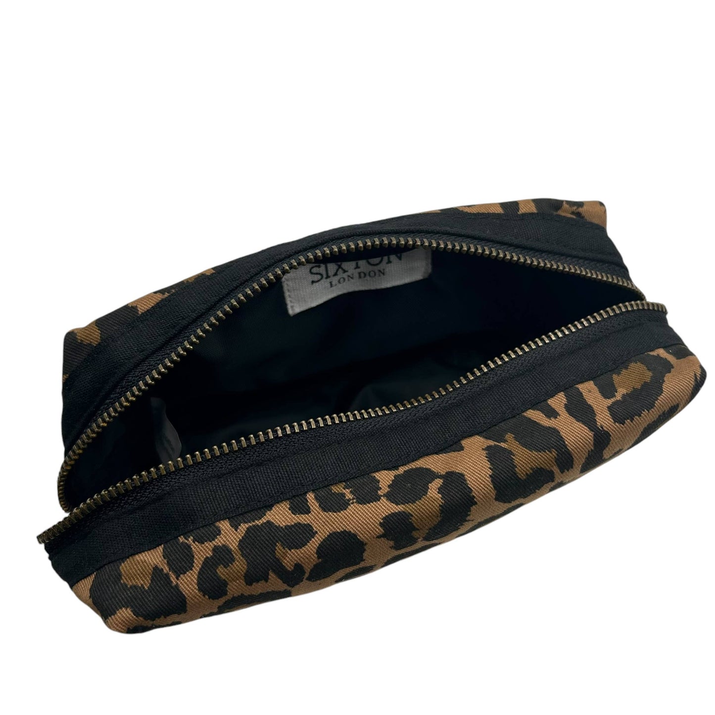 Leopard print large make-up bag & Bow pin