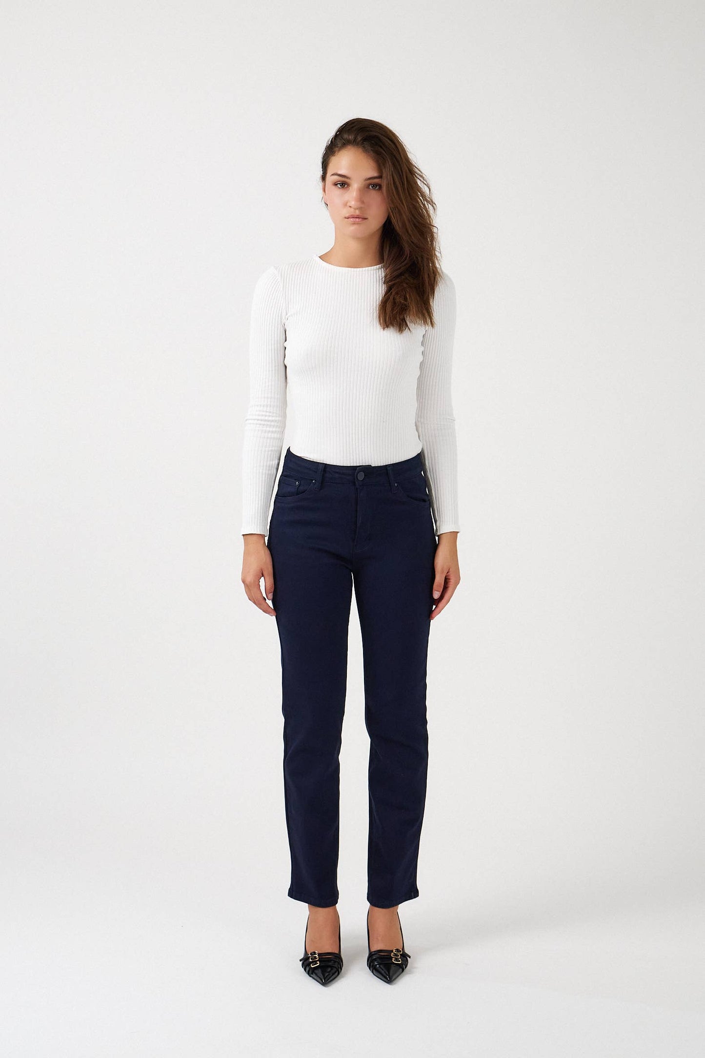 Elia Straight Jeans - Ana & Lucy: Dark brown