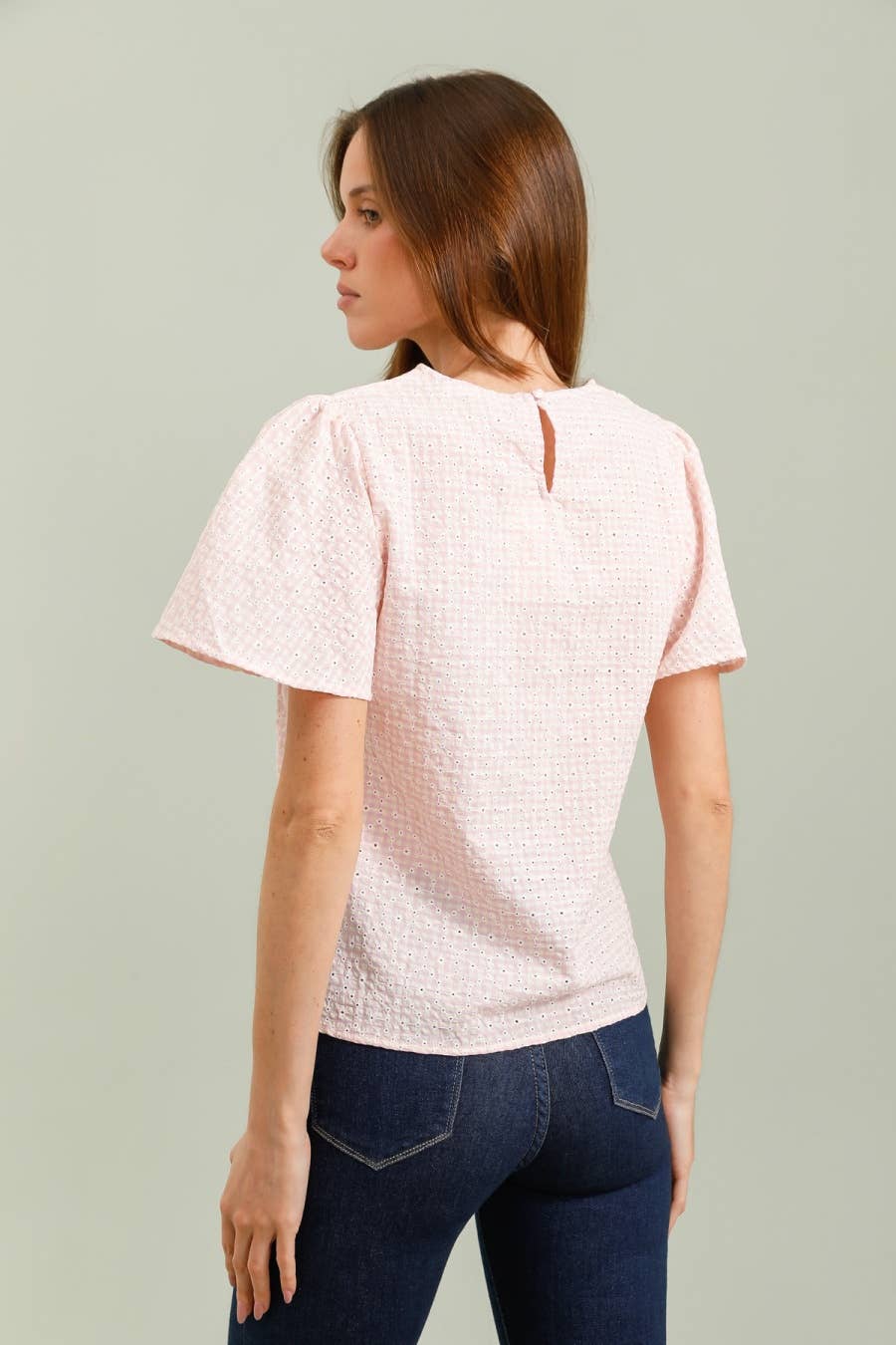 Gingham top in Violet