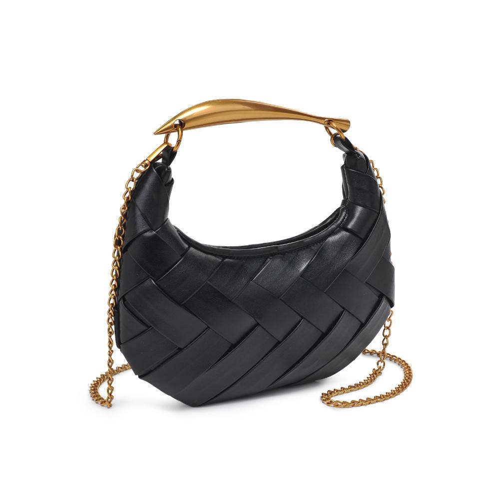 Ursula Woven Crossbody: Black