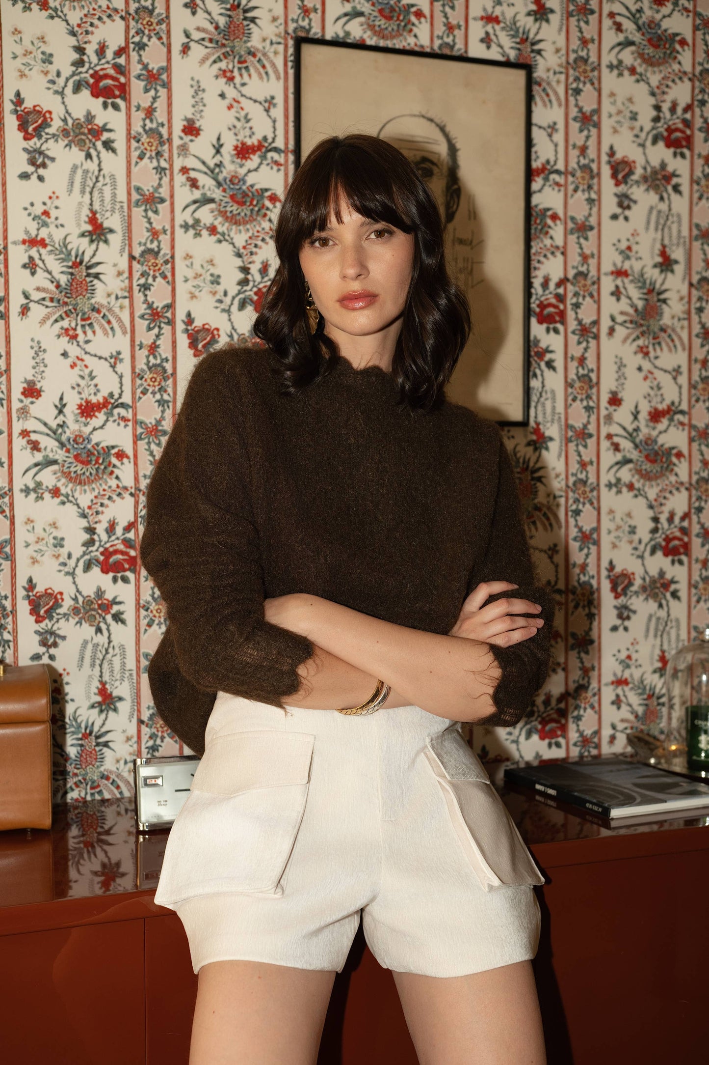 Soft wool sweater in Coffee