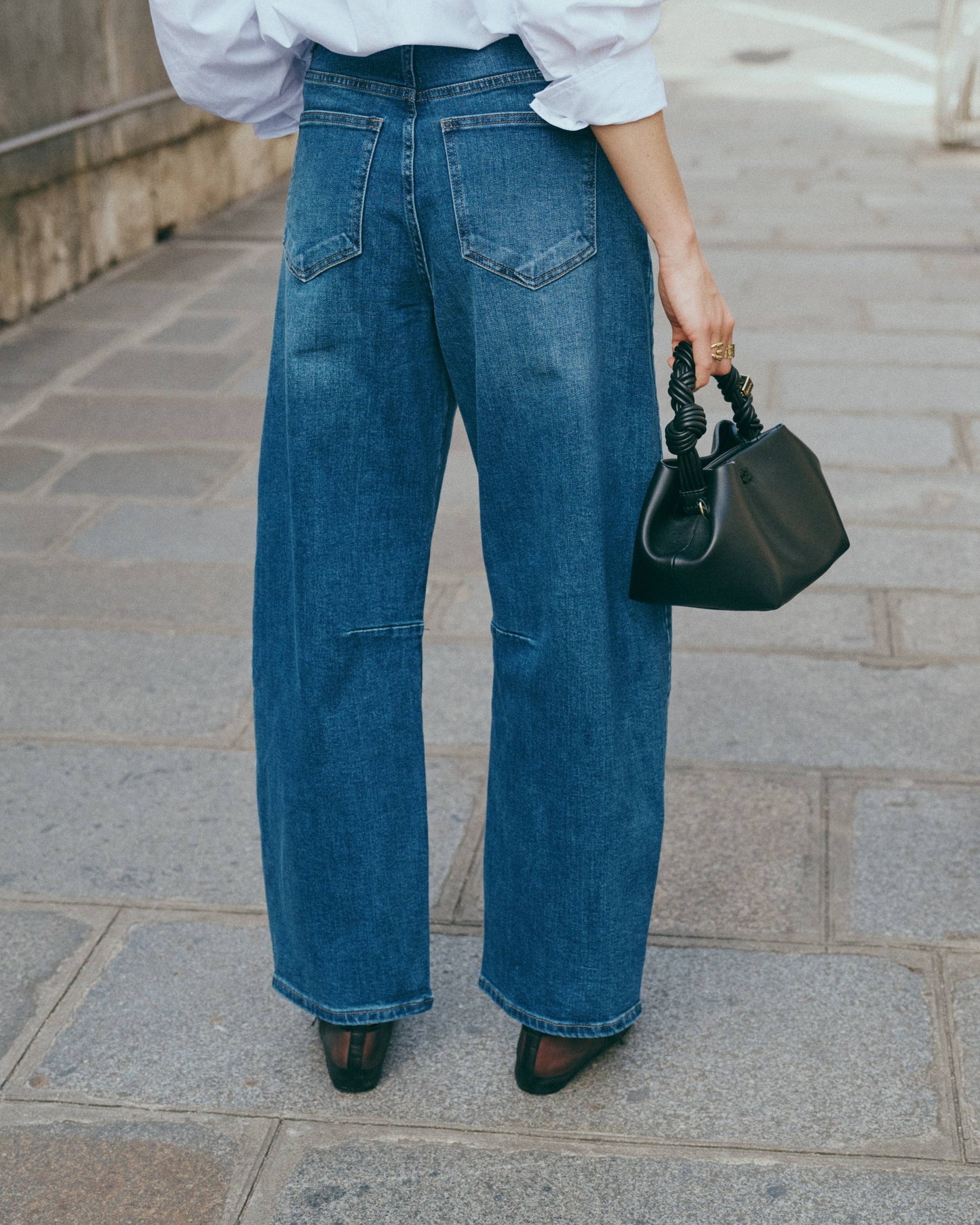 Women's Barrel Jeans "Louisa" - Ana & Lucy: Dark blue