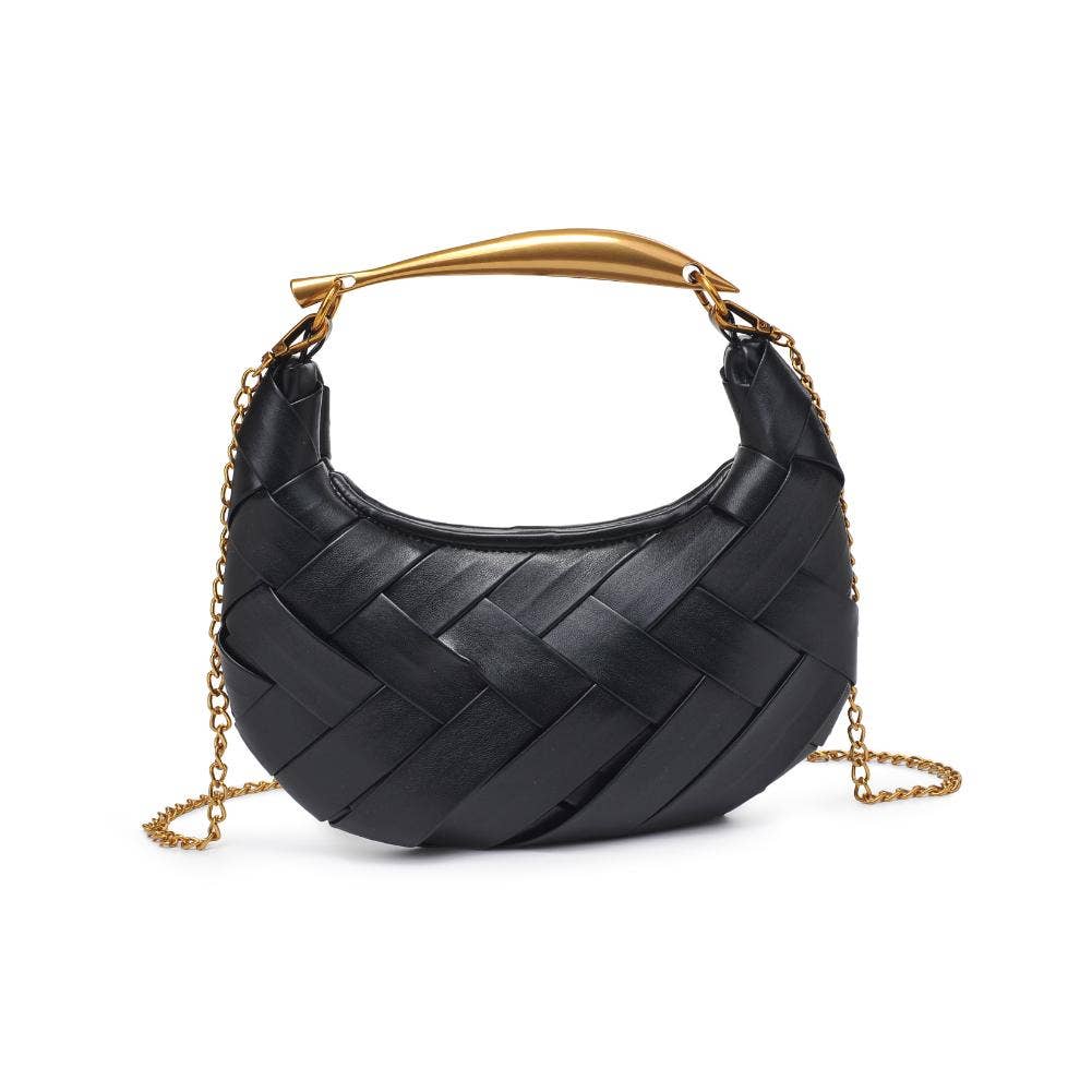 Ursula Woven Crossbody: Black