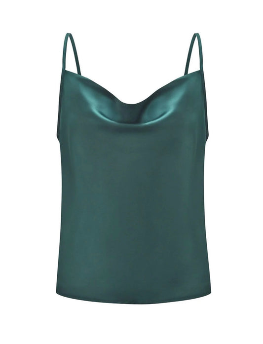 Cowl Neck Top in Green