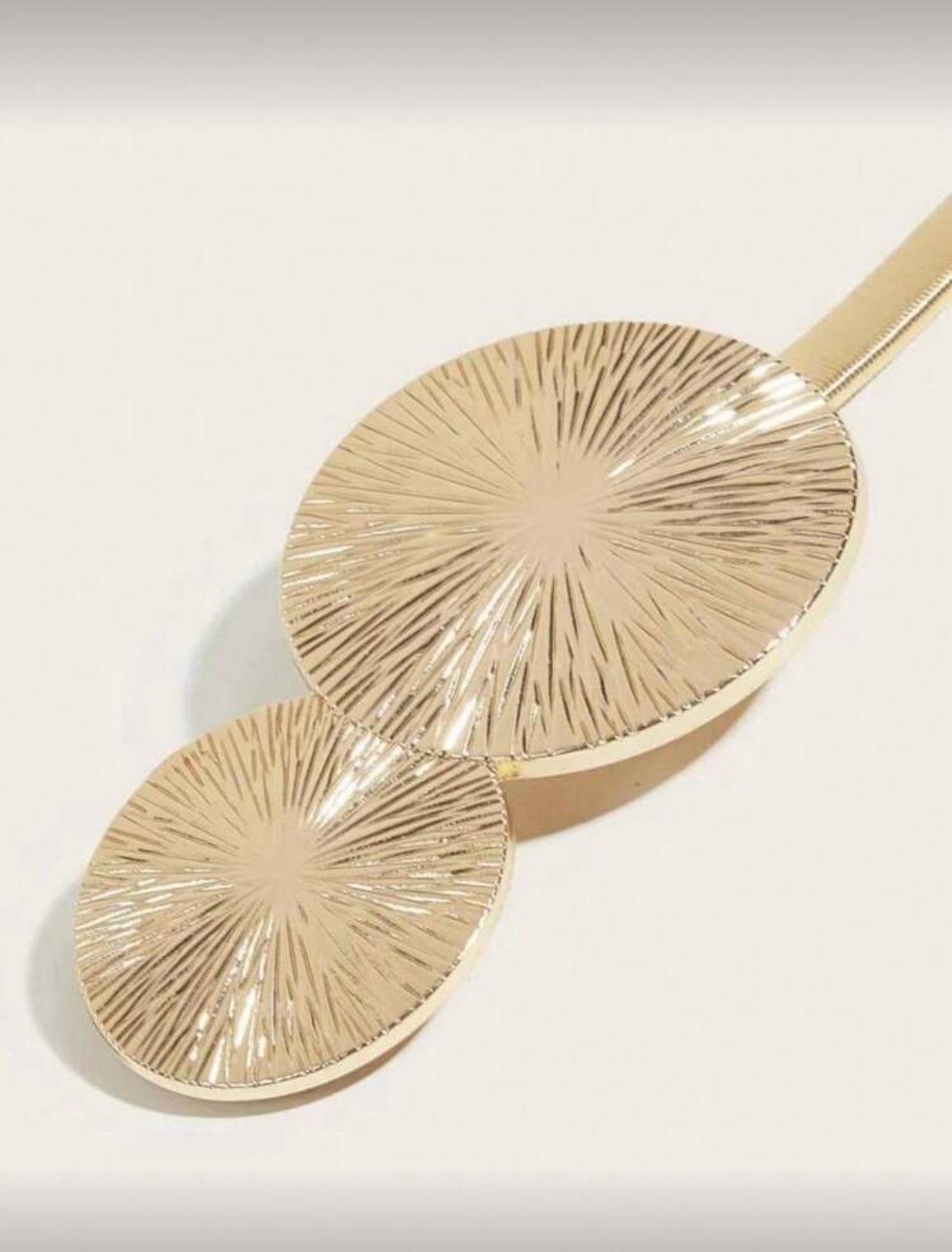 Gold elasticated waist belt