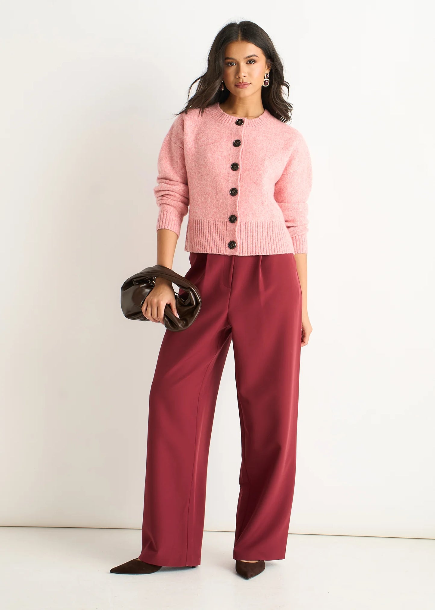 Pink Flex Long Sleeve Cardigan