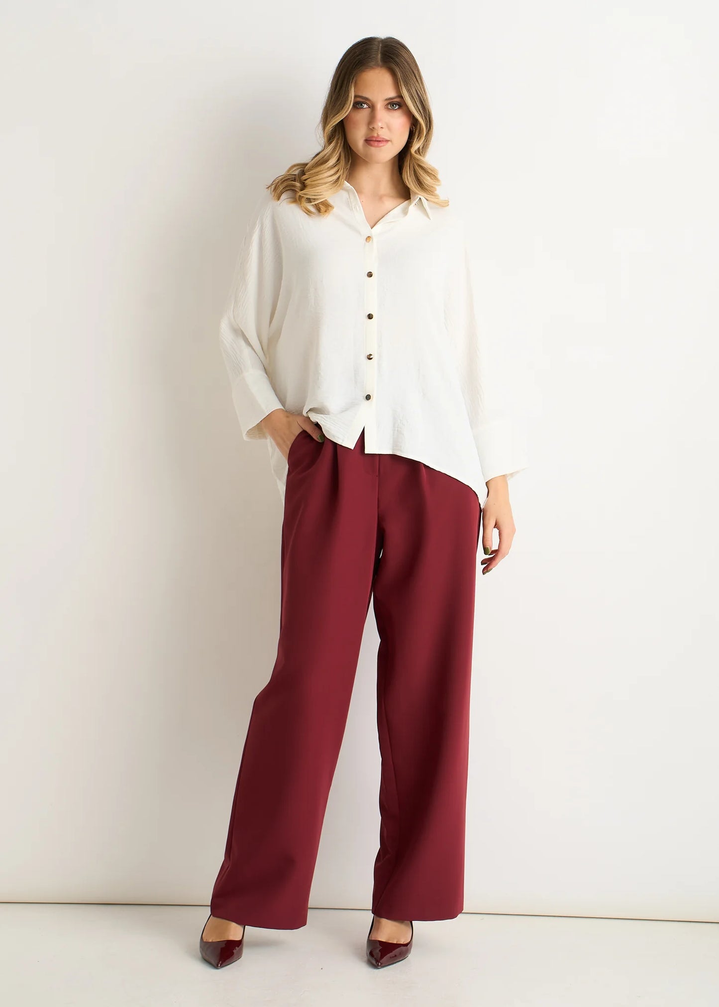 Ivory Kimono Oversized Blouse