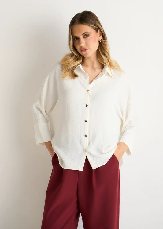 Ivory Kimono Oversized Blouse