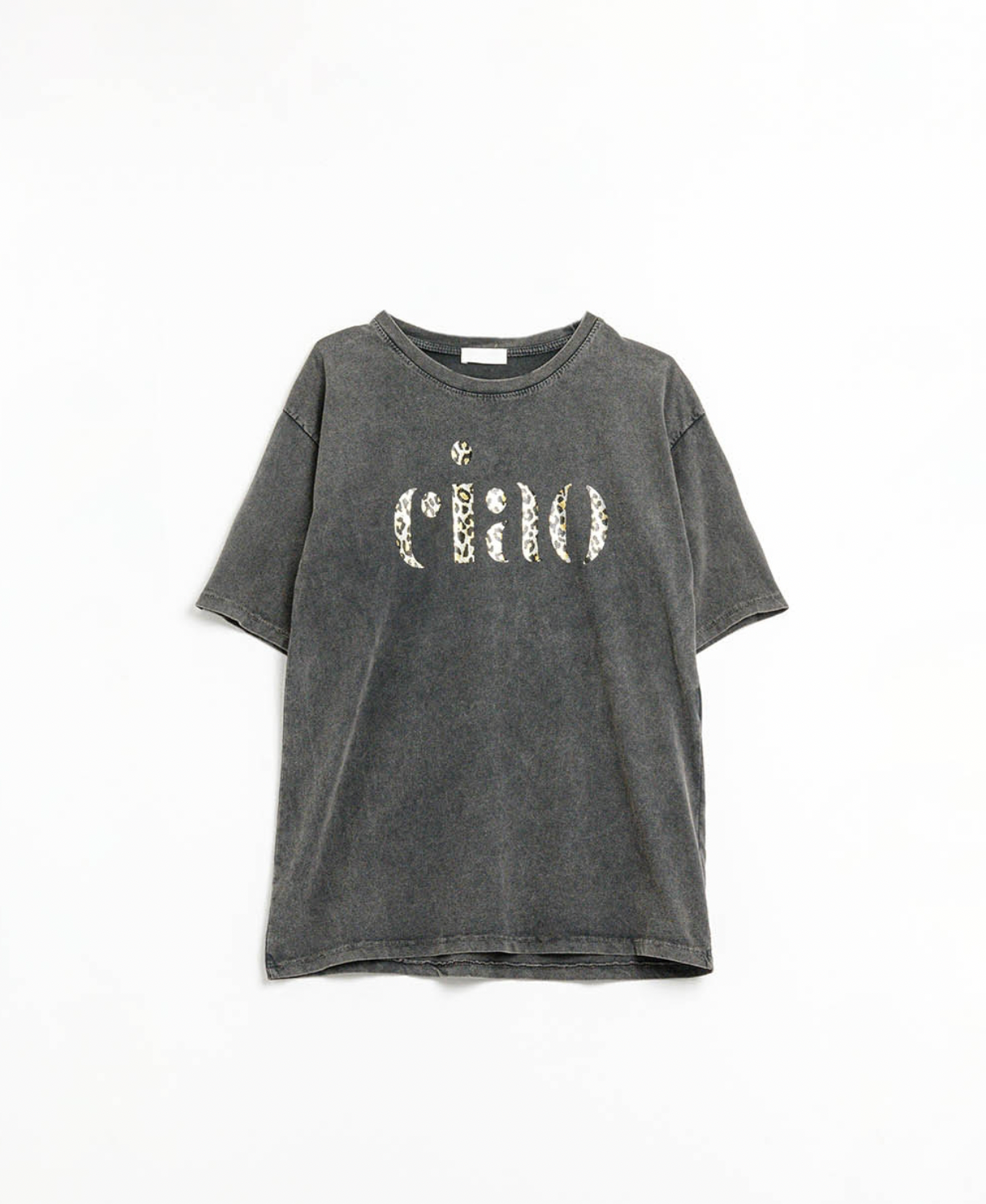 Relaxed Ciao T-shirt in Stonewashed Black