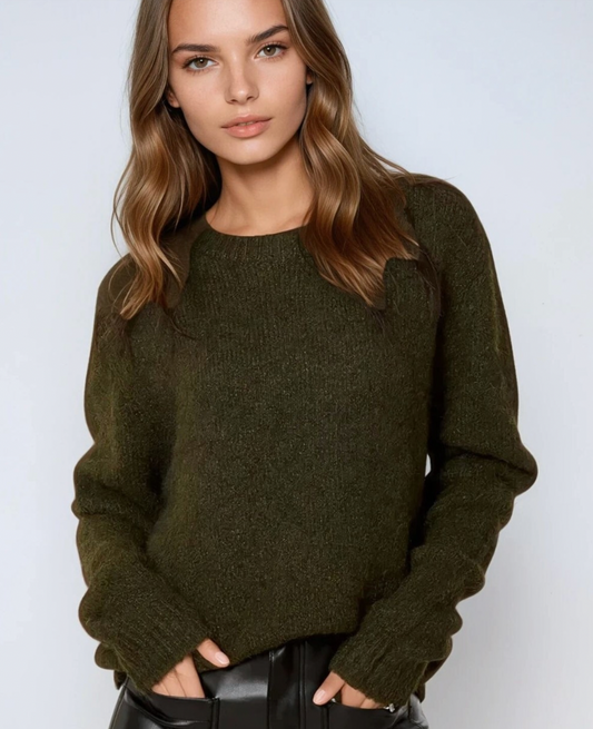 Knitted Jumper in Khaki