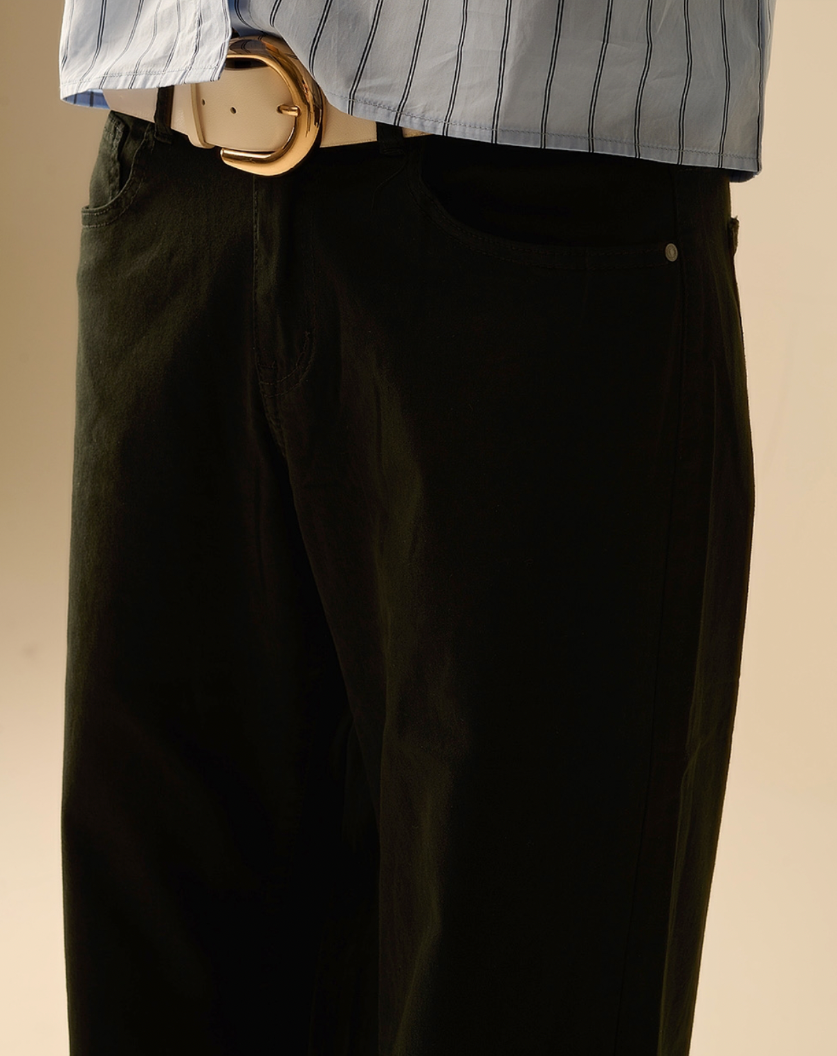 Straight Trousers in black