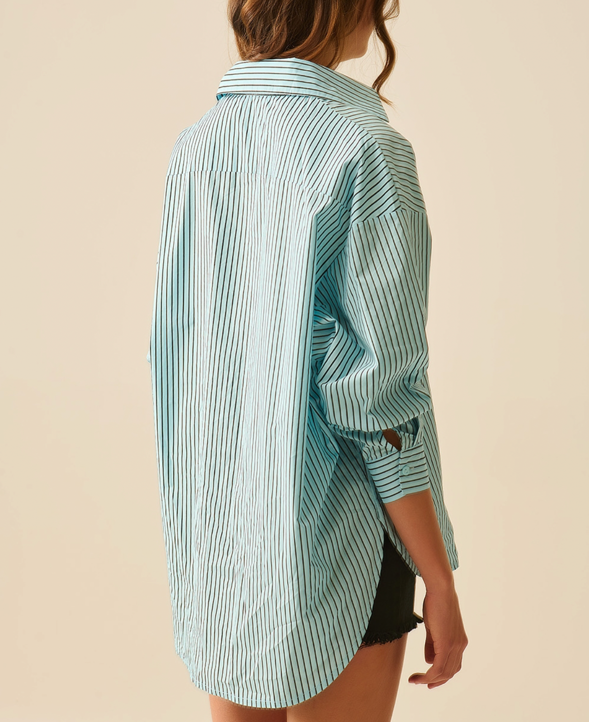 Striped Shirt in Black and Blue