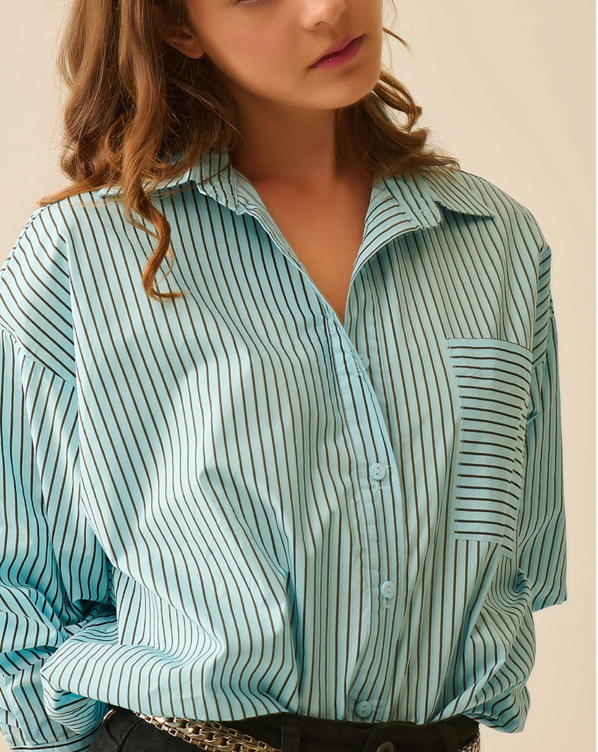 Striped Shirt in Black and Blue