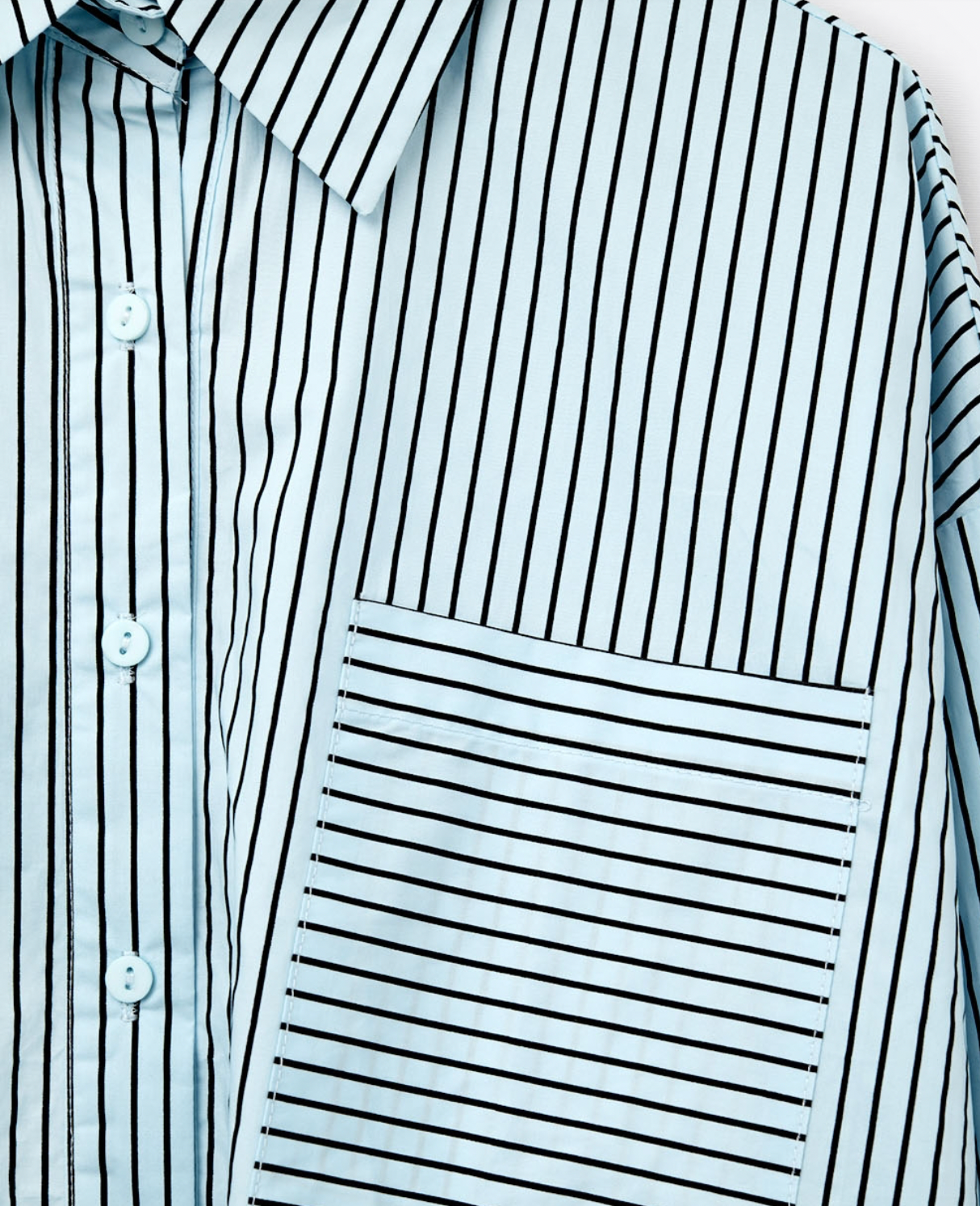 Striped Shirt in Black and Blue