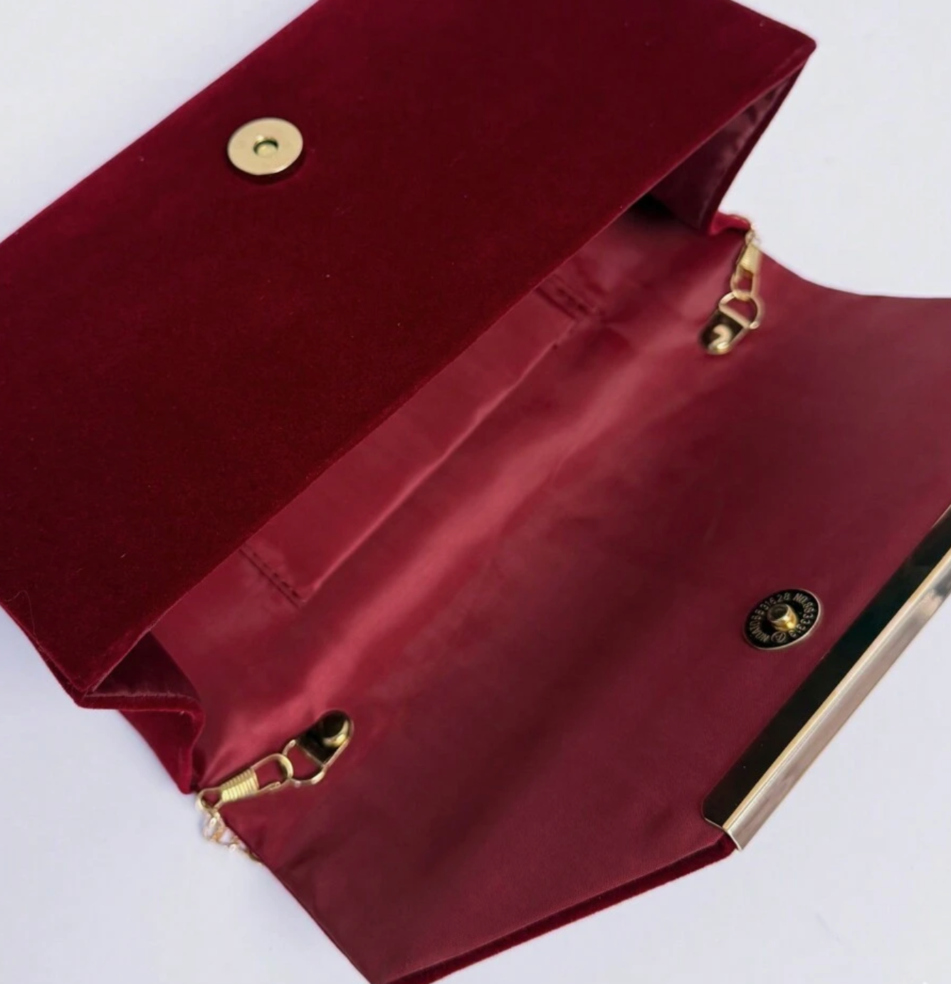 Suede Clutch in Burgundy