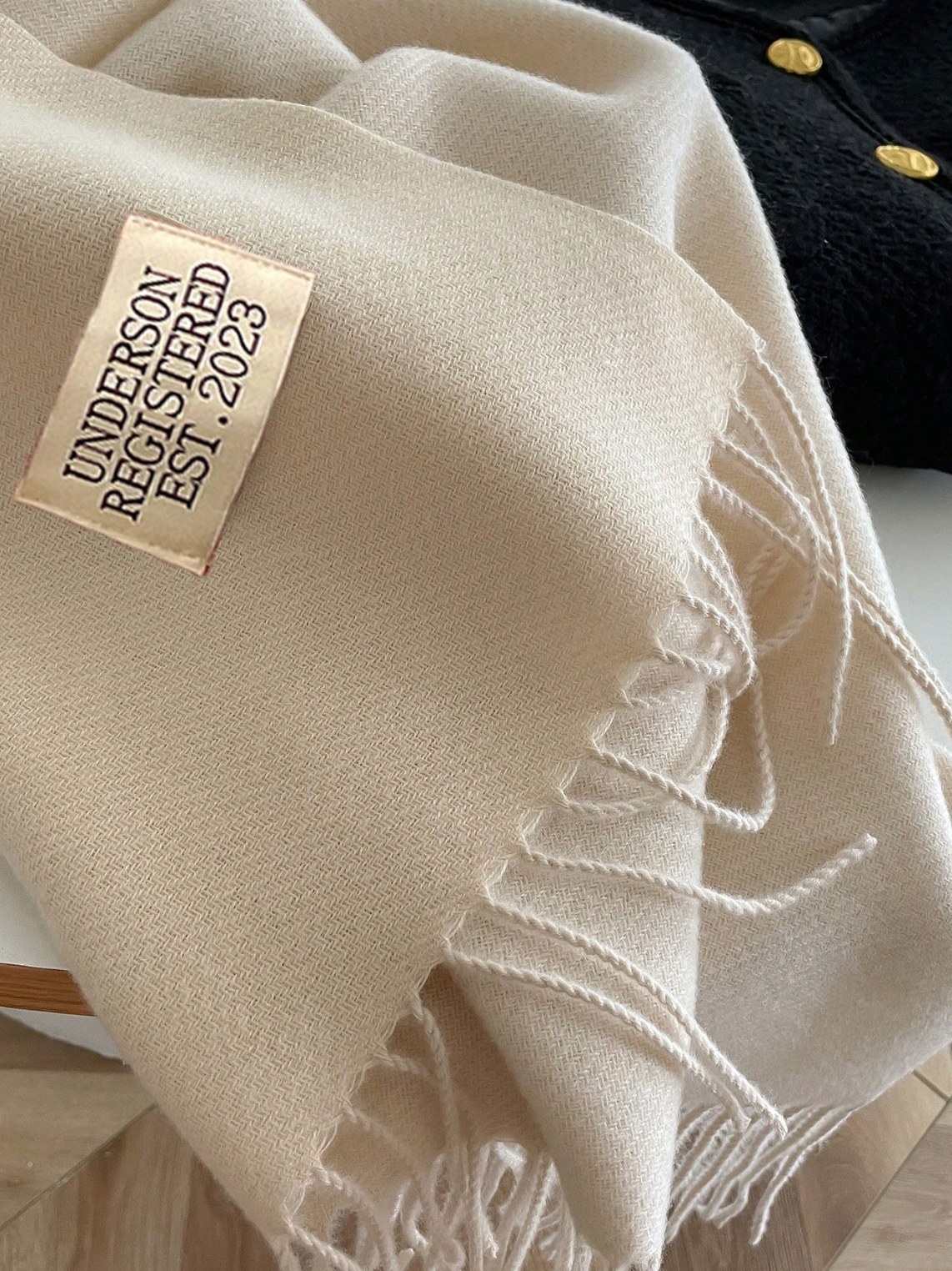 Soft Knit Scarf in Cream