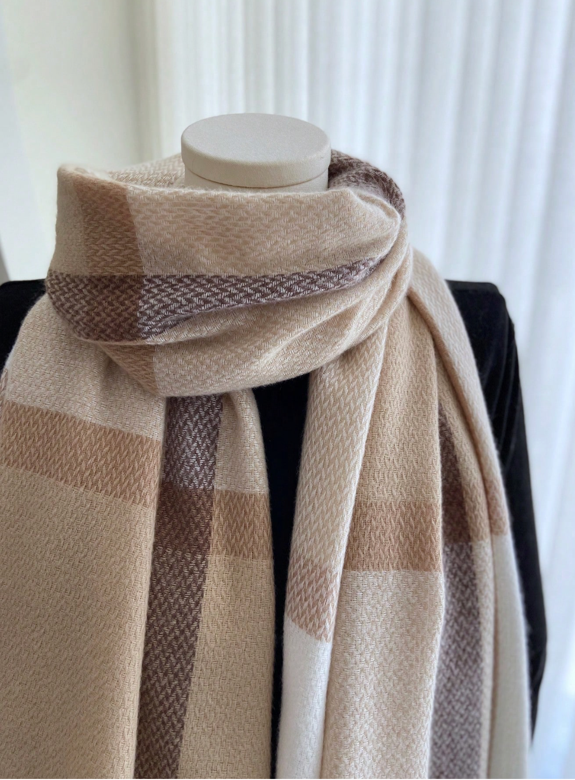 Plaid Scarf in Neutral