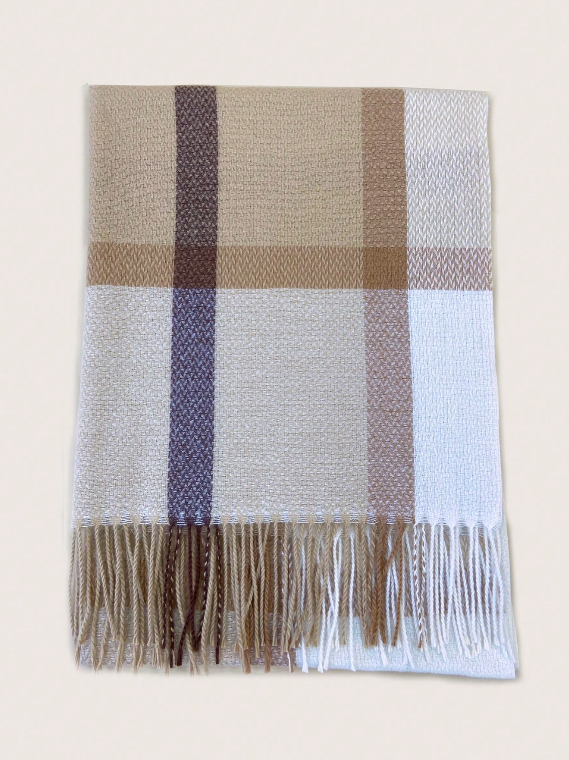 Plaid Scarf in Neutral