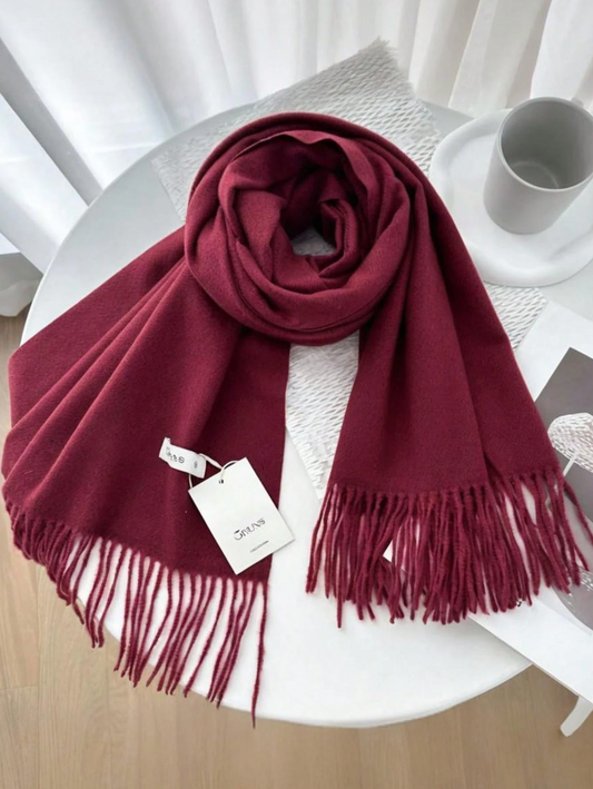 Soft Knit Scarf in Burgundy