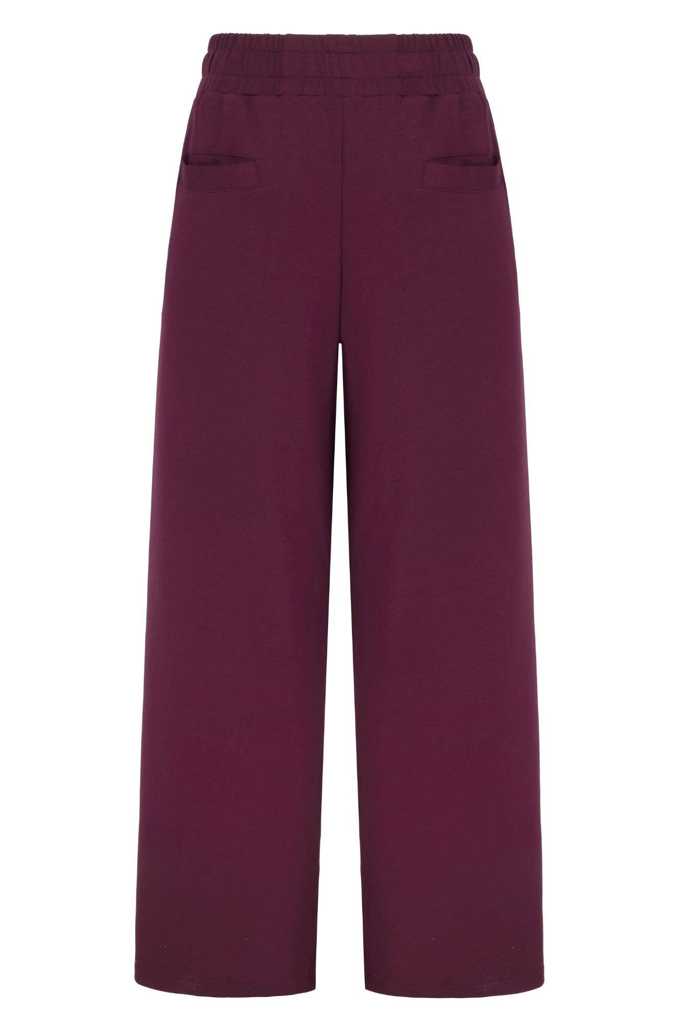 Born Nouli Supersoft Wide Leg Sweatpant in Black Cherry