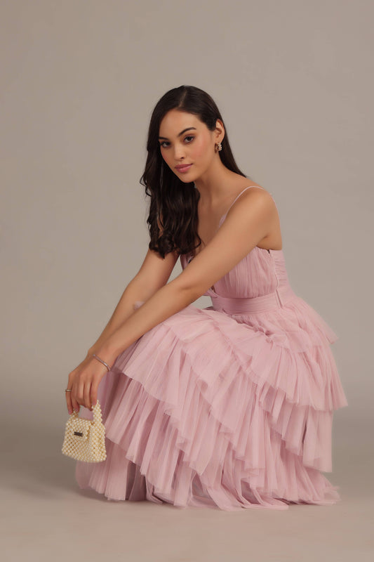 Oakley Maxi Dress in Powder Pink