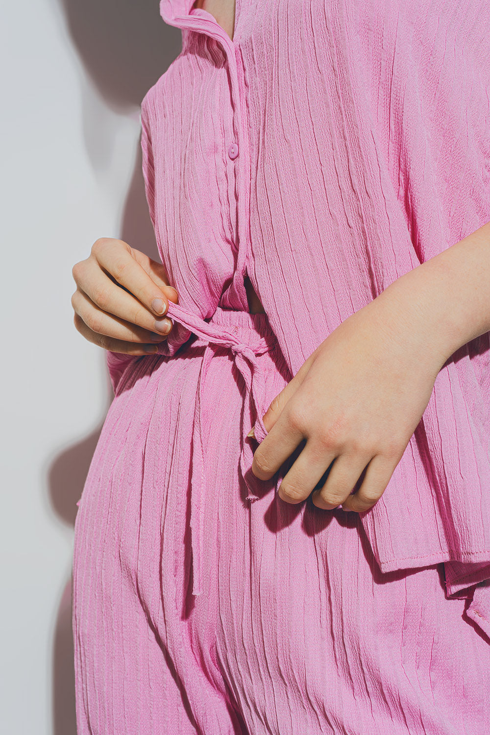 Textured Shirt in Pink